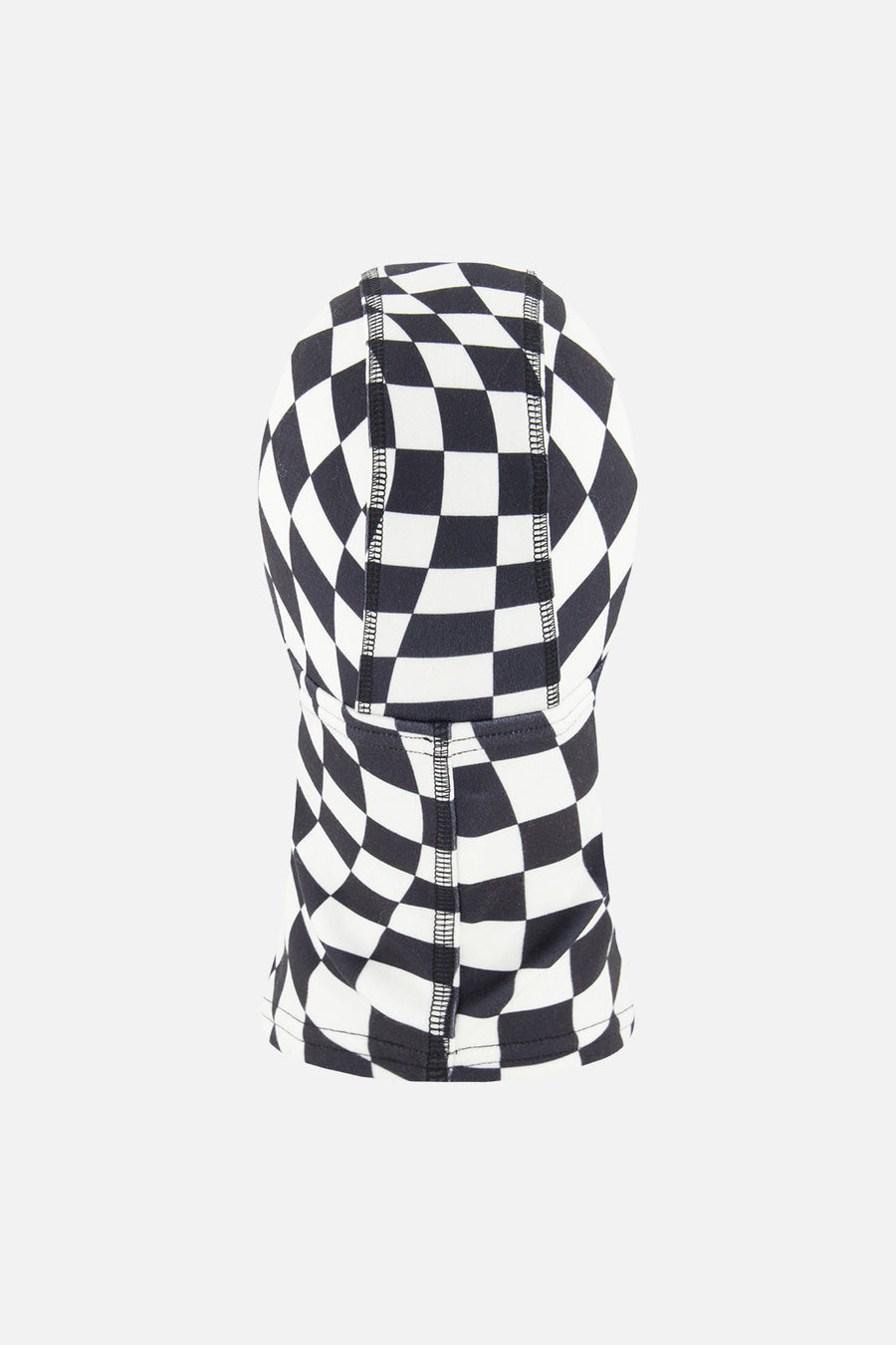 Brushed Jersey Balaclava White Checkered Print - J10YBAL_1J059