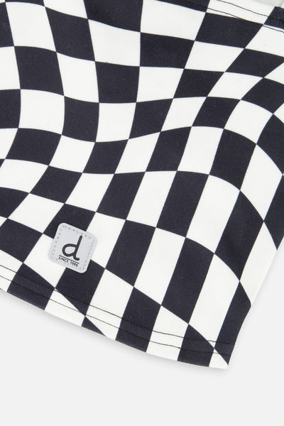 Brushed Jersey Balaclava White Checkered Print - J10YBAL_1J059