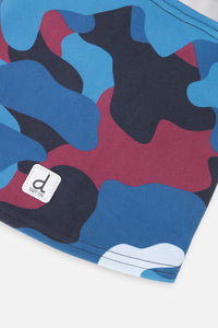 Brushed Jersey Balaclava Blue And Red Camouflage Print - J10YBAL_1J060