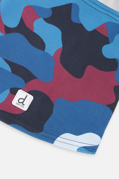 Brushed Jersey Balaclava Blue And Red Camouflage Print - J10YBAL_1J060