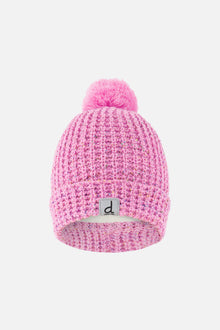 Winter Knit Hat With Pompom Pink - J10Z13_06240