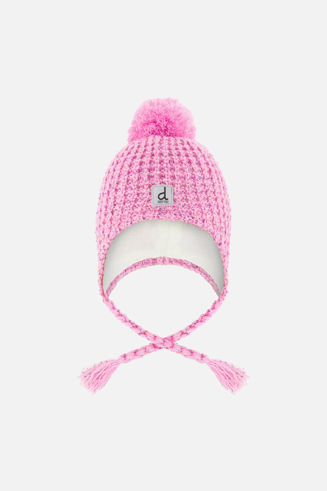 Baby Winter Peruvian Knit Hat With Pompom Pink - J10Z14B_06240