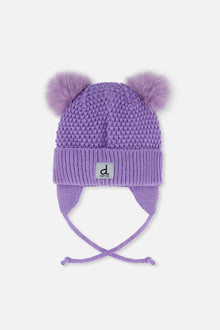 Baby Winter Knit Hat With Ears Violet - J10Z18B_05130