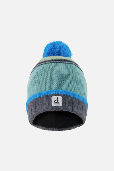 Winter Knit Hat With Pompom Blue And Grey Knitwear - J10Z22_1J070