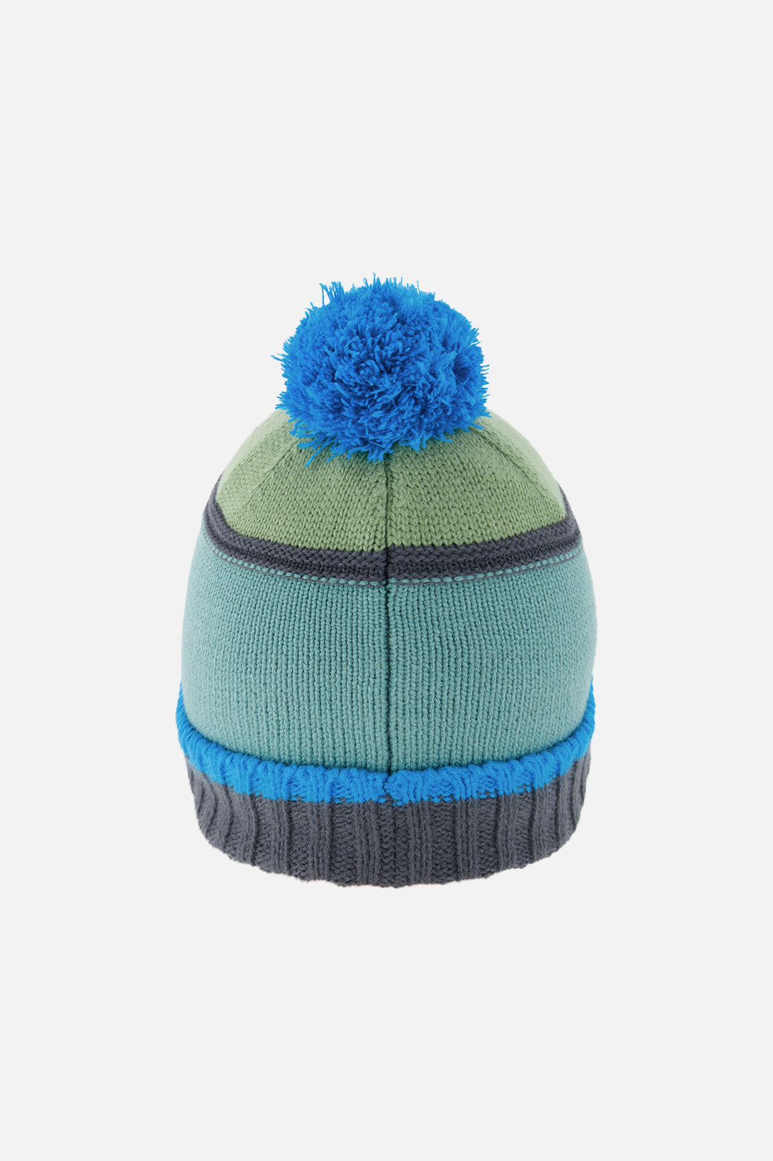 Winter Knit Hat With Pompom Blue And Grey Knitwear - J10Z22_1J070