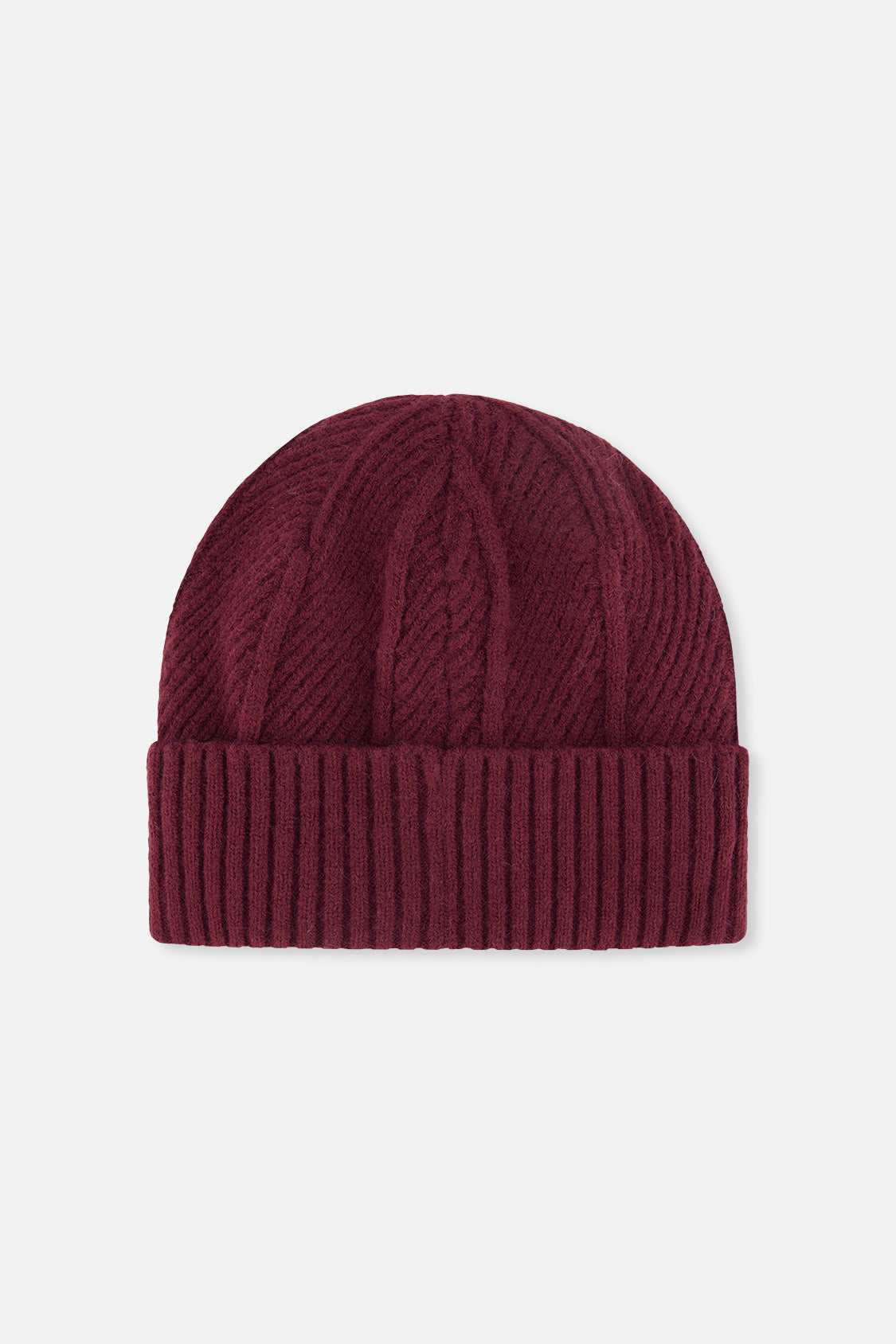 Winter Knit Hat Burgundy - J10Z24_07610