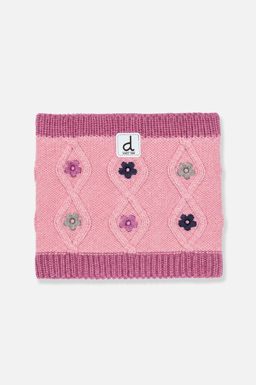 Winter Knit Neckwarmer Pink And Mauve