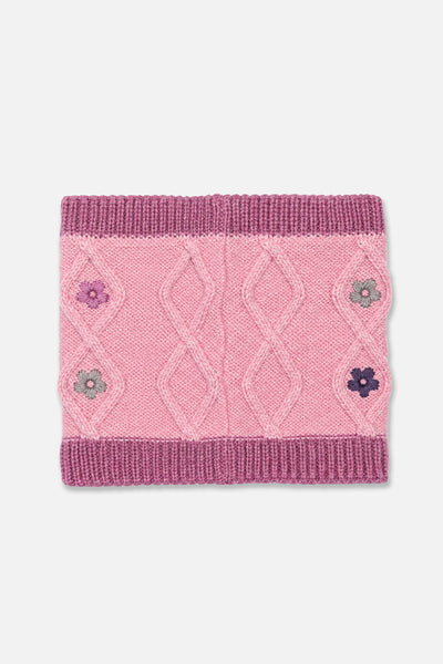 Winter Knit Neckwarmer Pink And Mauve