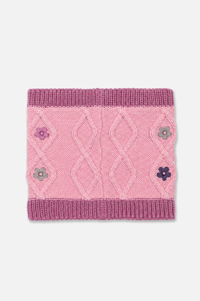 Winter Knit Neckwarmer Pink And Mauve