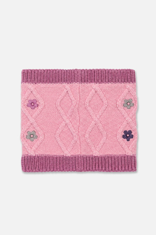 Winter Knit Neckwarmer Pink And Mauve