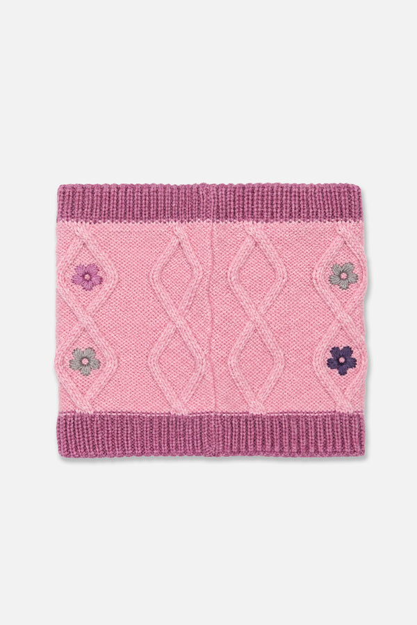 Winter Knit Neckwarmer Pink And Mauve