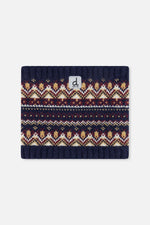 Winter Knit Neckwarmer Blue And Red Jacquard - J10Z41_1J073