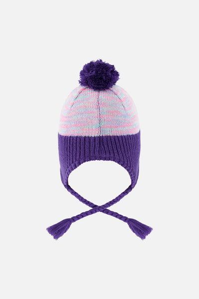 Winter Peruvian Knit Hat With Pompom Multicolored - J10Z42_1J083