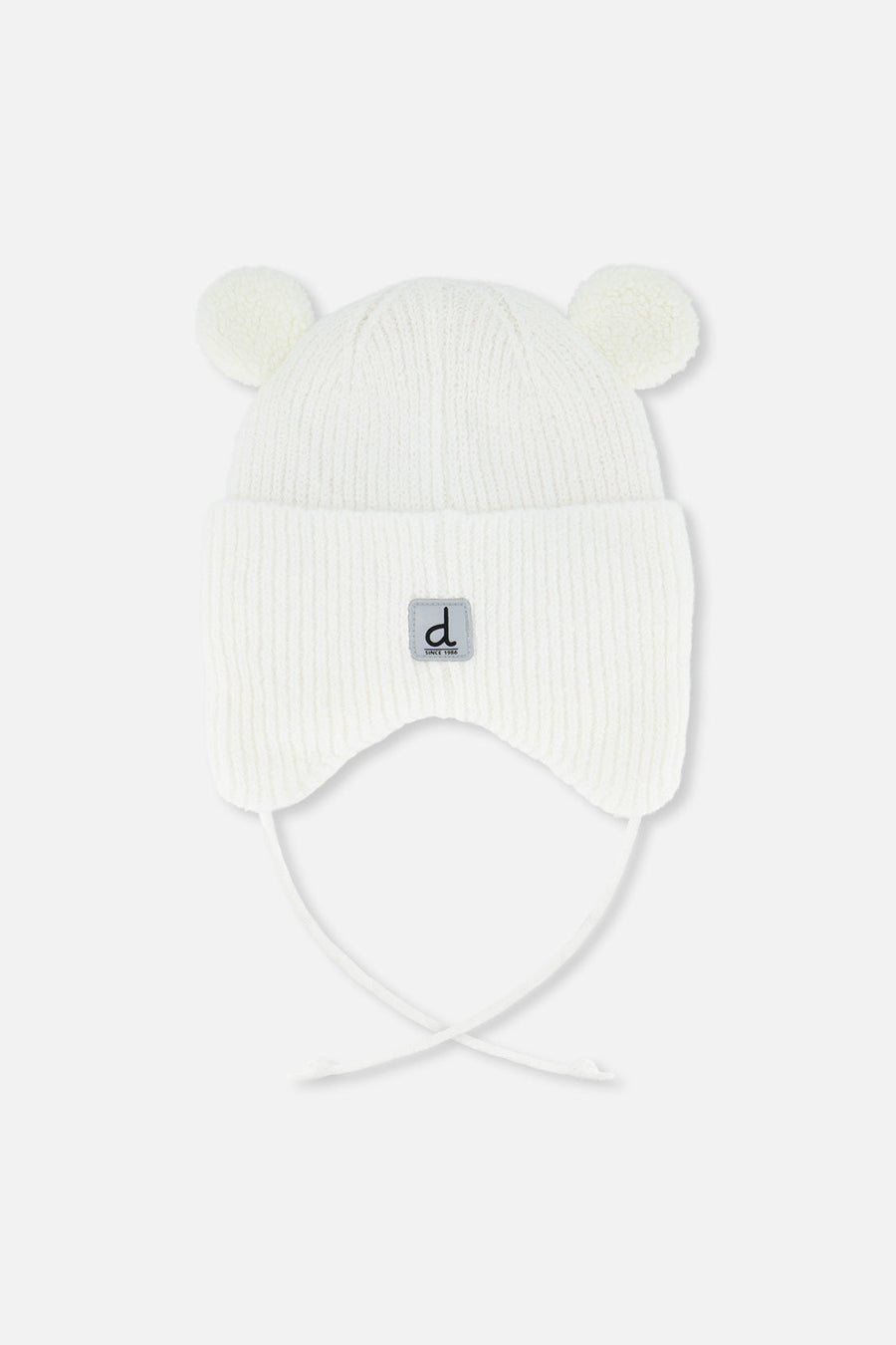 Baby Winter Knit Hat With Ear Flaps And Ears Off-White - J10ZA03_01880