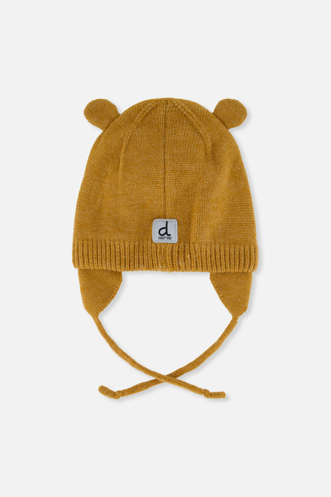 Baby Bear Winter Knit Hat With Ear Flaps And Ears Brown Sugar - J10ZA04_01740