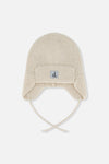 Baby Winter Knit Hat With Ear Flaps And Strings Beige - J10ZA07_01470