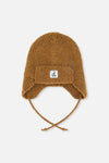 Baby Winter Knit Hat With Ear Flaps And Strings Brown Sugar - J10ZA07_01740