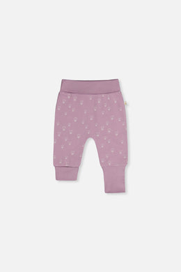 Organic Cotton Evolutive Pants Purple Floral Print - J20A20_2J233
