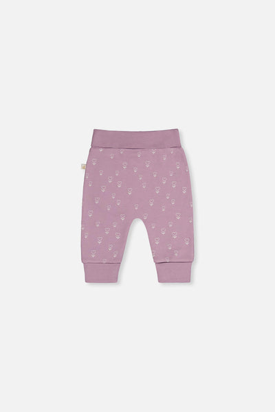 Organic Cotton Evolutive Pants Purple Floral Print - J20A20_2J233