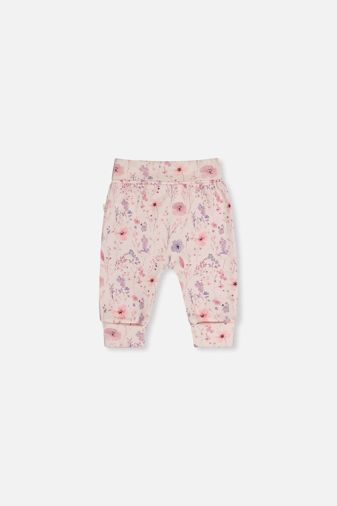 Organic Cotton Evolutive Pants Pink Printed Flowers - J20A20_2J235
