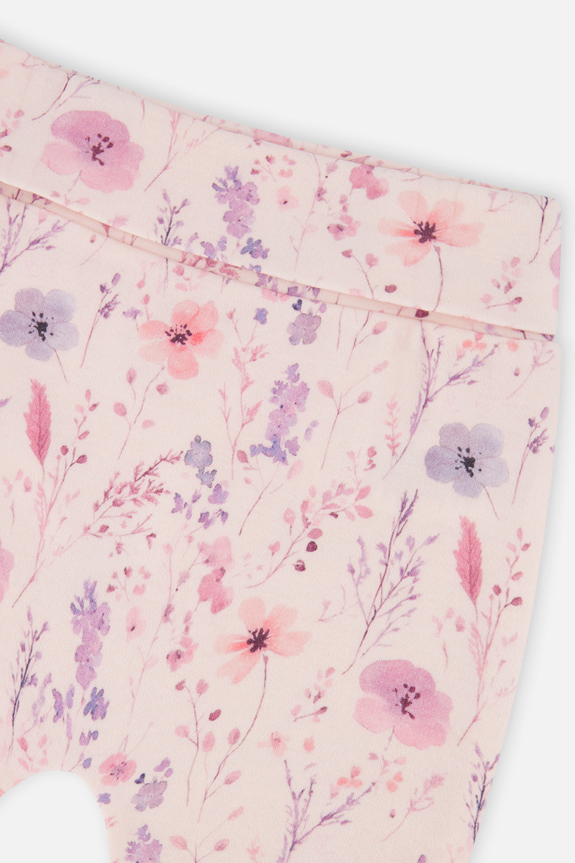 Organic Cotton Evolutive Pants Pink Printed Flowers - J20A20_2J235