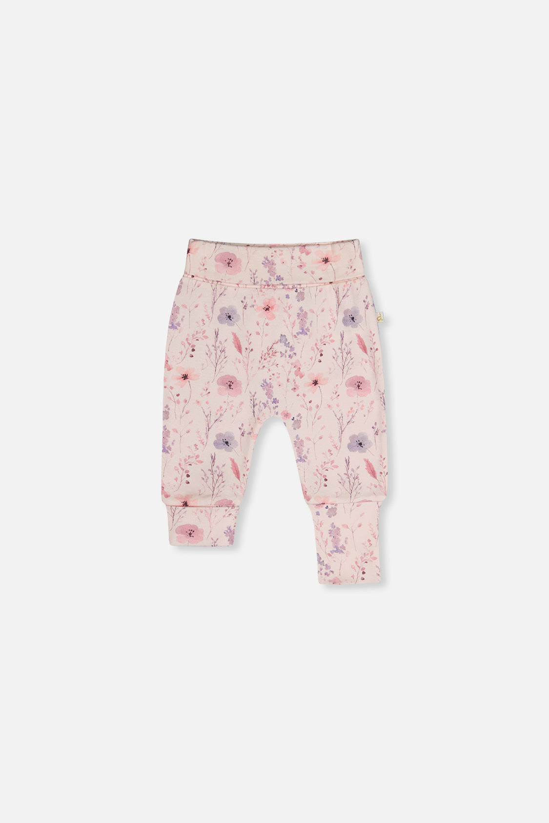 Two Pack Organic Cotton Evolutive Pants Pink Printed Flowers - J20A21_2J235