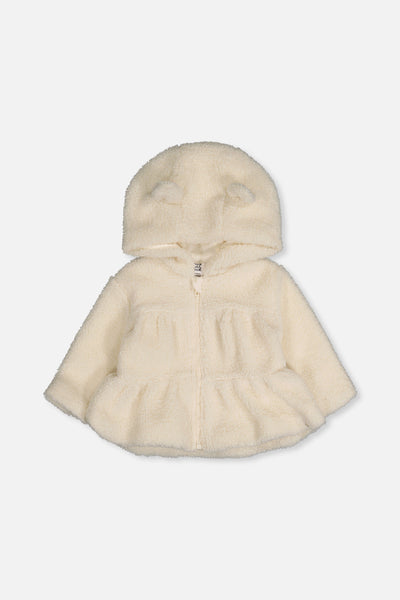 Hooded Zip Sherpa Jacket Off-White - J20A30_01010