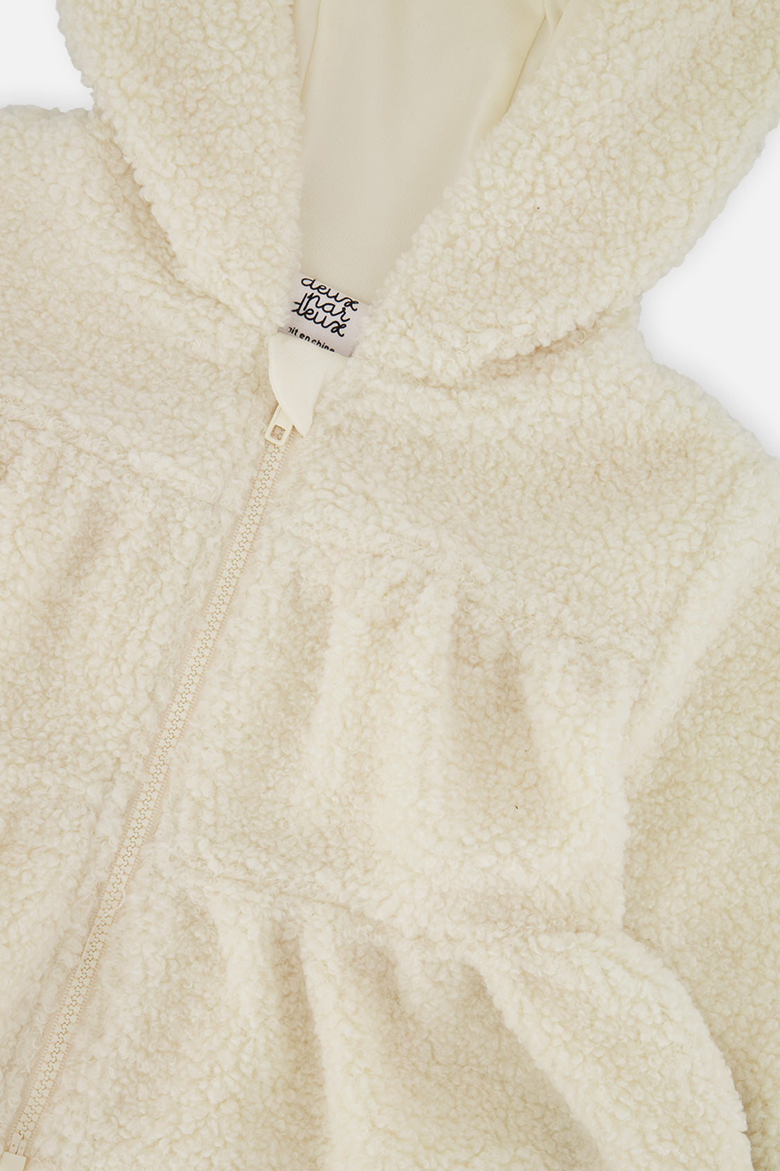 Hooded Zip Sherpa Jacket Off-White - J20A30_01010