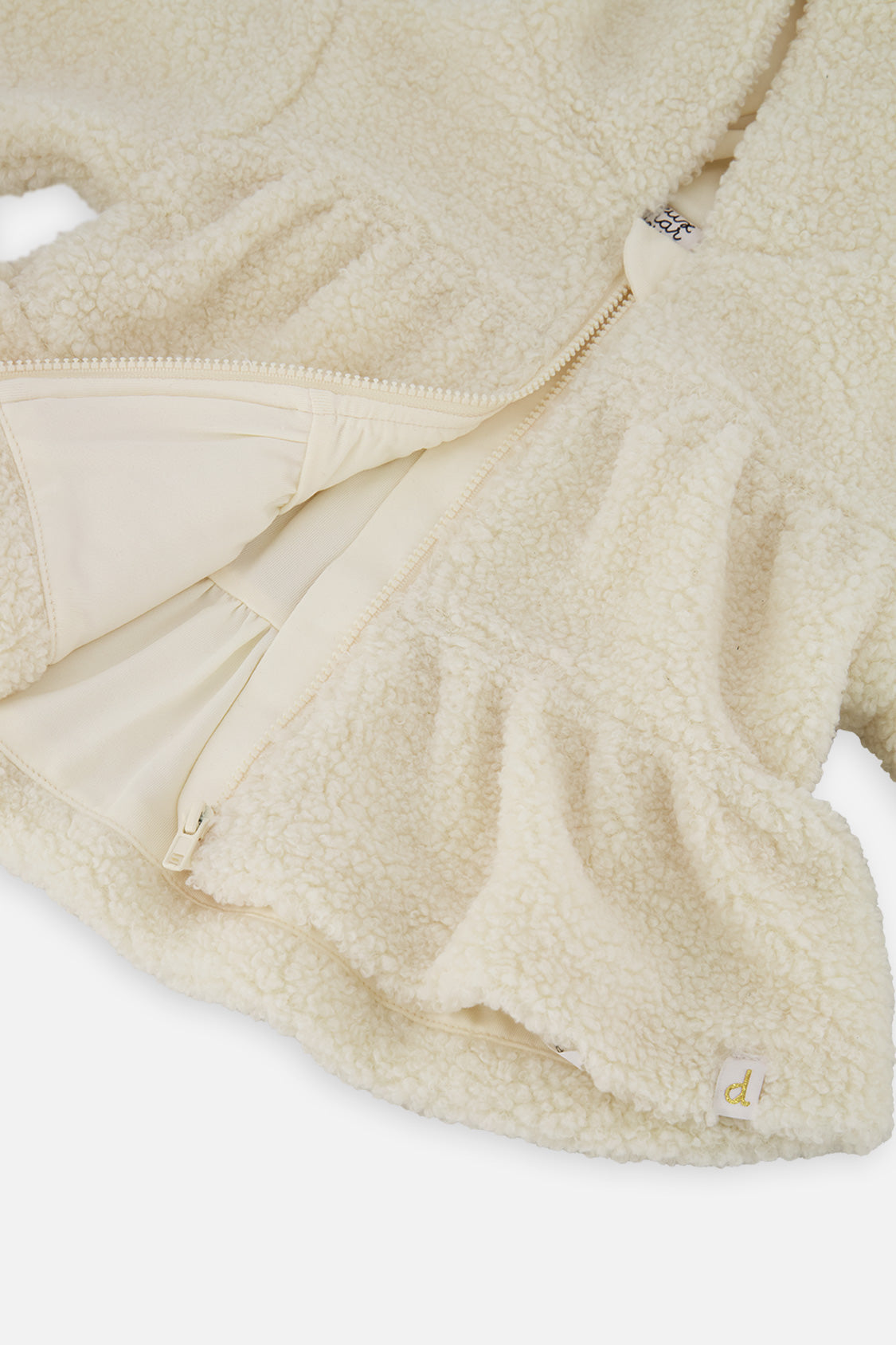 Hooded Zip Sherpa Jacket Off-White - J20A30_01010