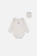 Organic Cotton Onesie Off-White - J20A70_01010