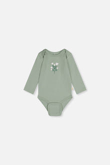 Organic Cotton Onesie Greyish Green - J20A70_03009