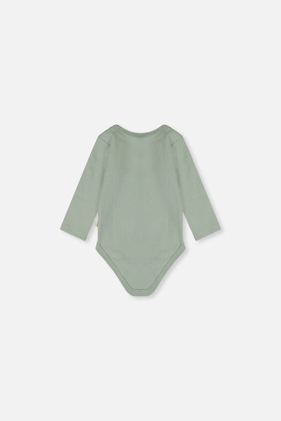 Organic Cotton Onesie Greyish Green - J20A70_03009