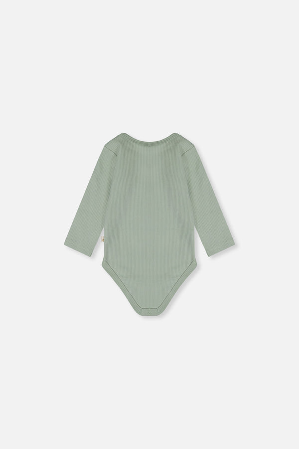Organic Cotton Onesie Greyish Green - J20A70_03009
