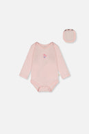 Organic Cotton Onesie Very Pale Pink - J20A70_06008