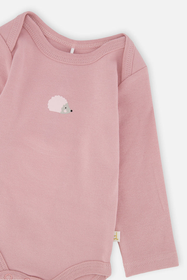 Organic Cotton Onesie Dusty Pink - J20A70_06170