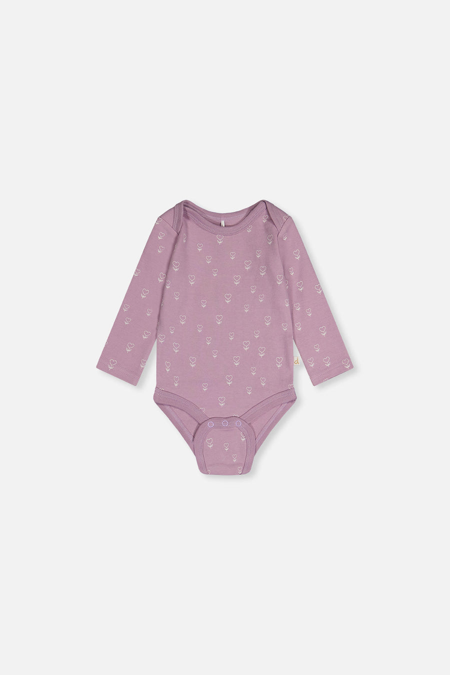 Organic Cotton Onesie Purple Floral Print - J20A70_2J233