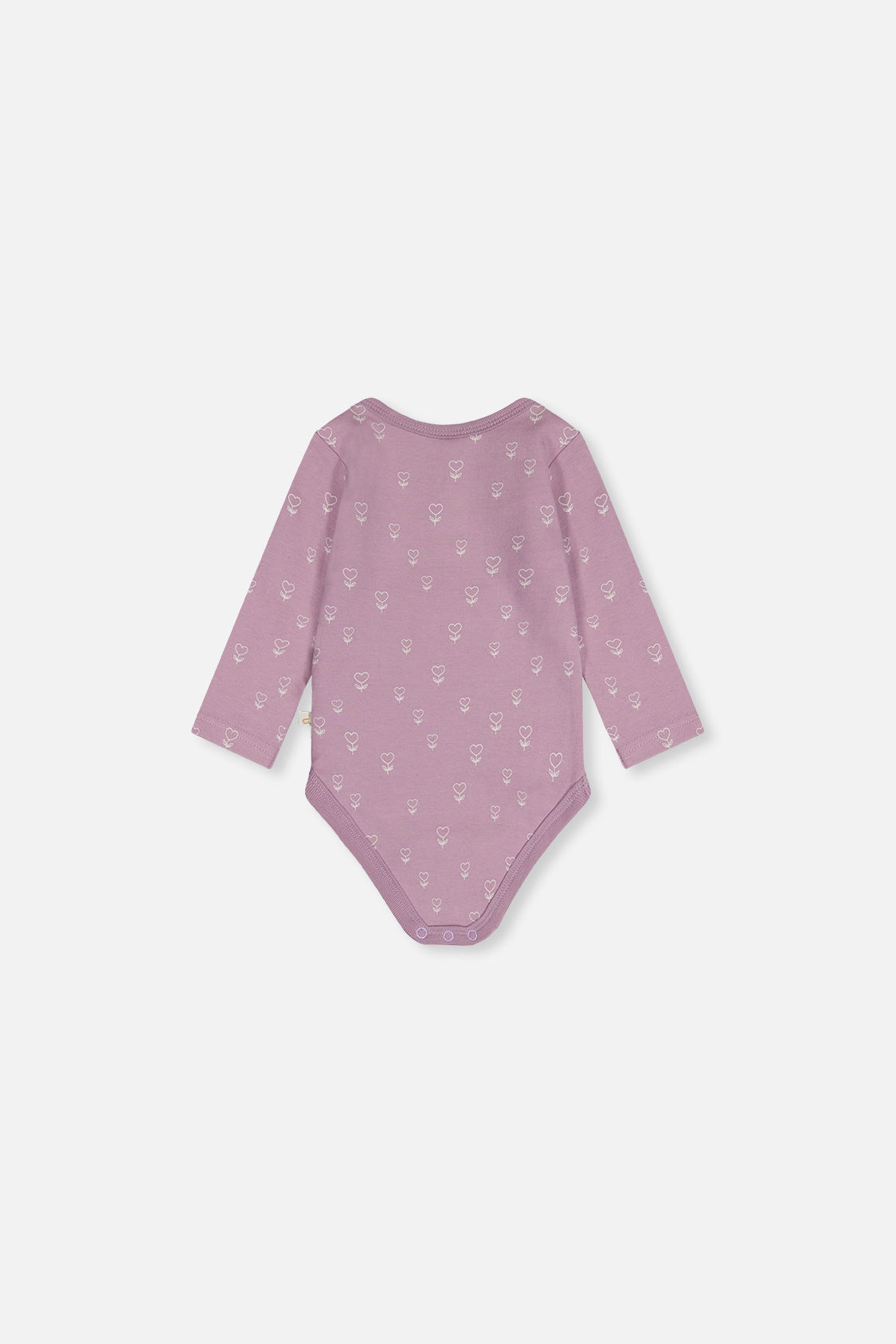 Organic Cotton Onesie Purple Floral Print - J20A70_2J233