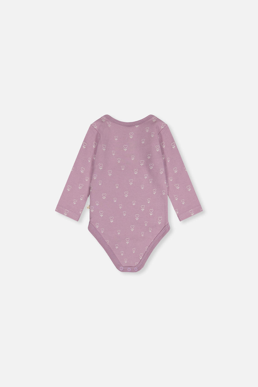 Organic Cotton Onesie Purple Floral Print - J20A70_2J233