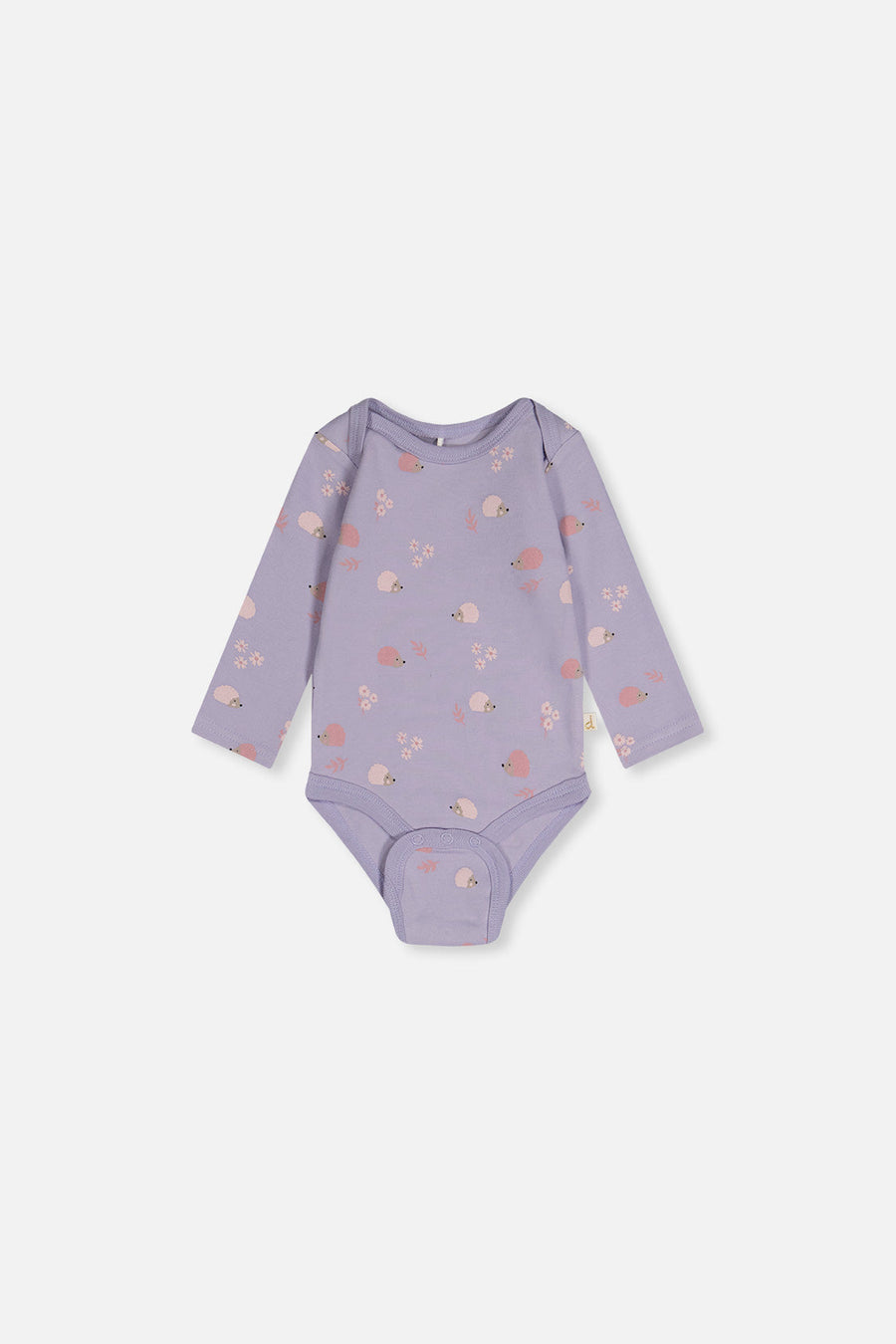 Organic Cotton Onesie Purple Hedgehog Print - J20A70_2J236