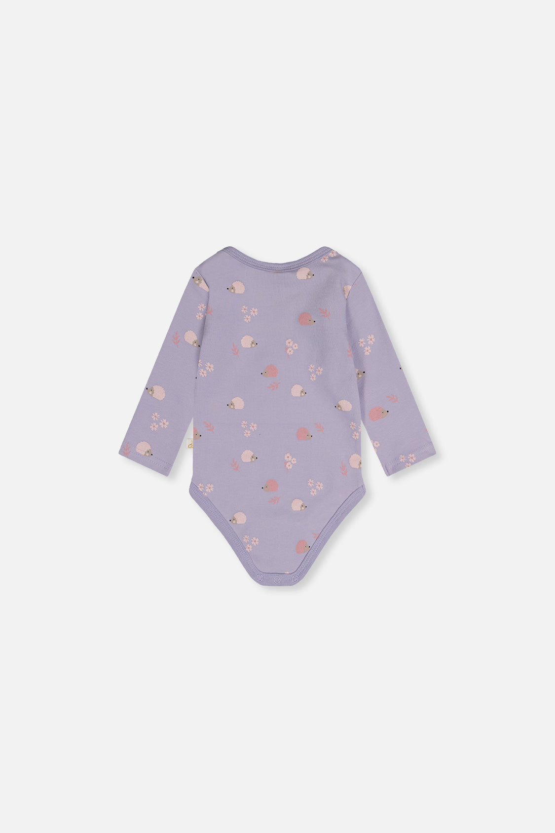 Organic Cotton Onesie Purple Hedgehog Print - J20A70_2J236