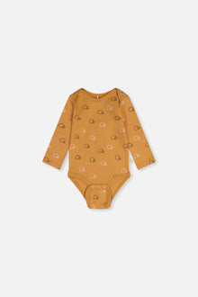 Three Pack Organic Cotton Onesie Brown Printed Hedgehogs - J20A71_2J239