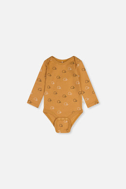 Three Pack Organic Cotton Onesie Brown Printed Hedgehogs - J20A71_2J239