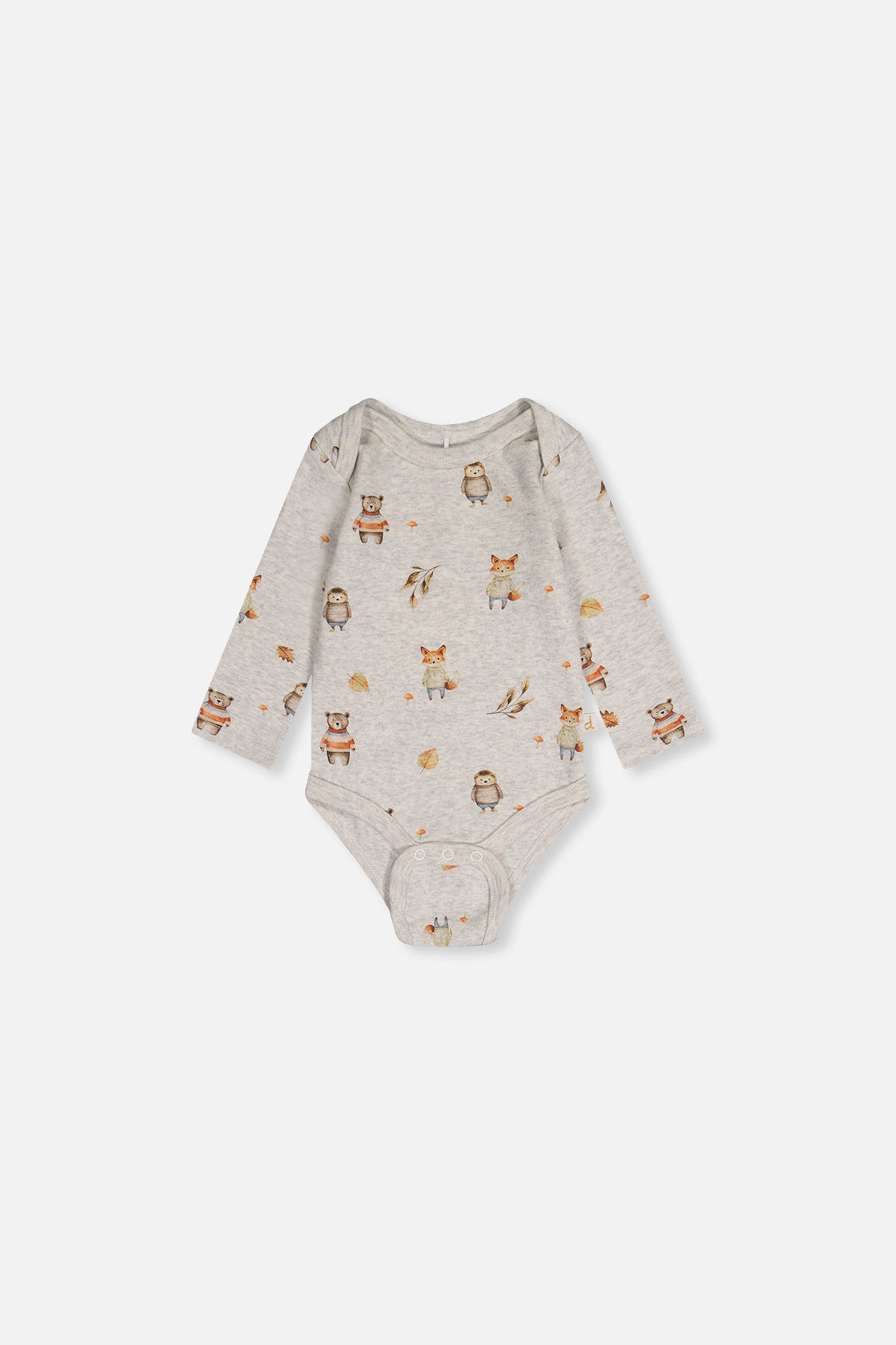 Three Pack Organic Cotton Onesie Brown Printed Hedgehogs - J20A71_2J239