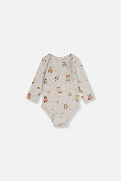 Three Pack Organic Cotton Onesie Brown Printed Hedgehogs - J20A71_2J239