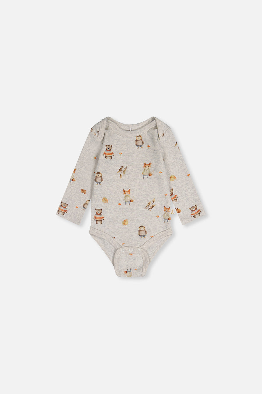 Three Pack Organic Cotton Onesie Brown Printed Hedgehogs - J20A71_2J239