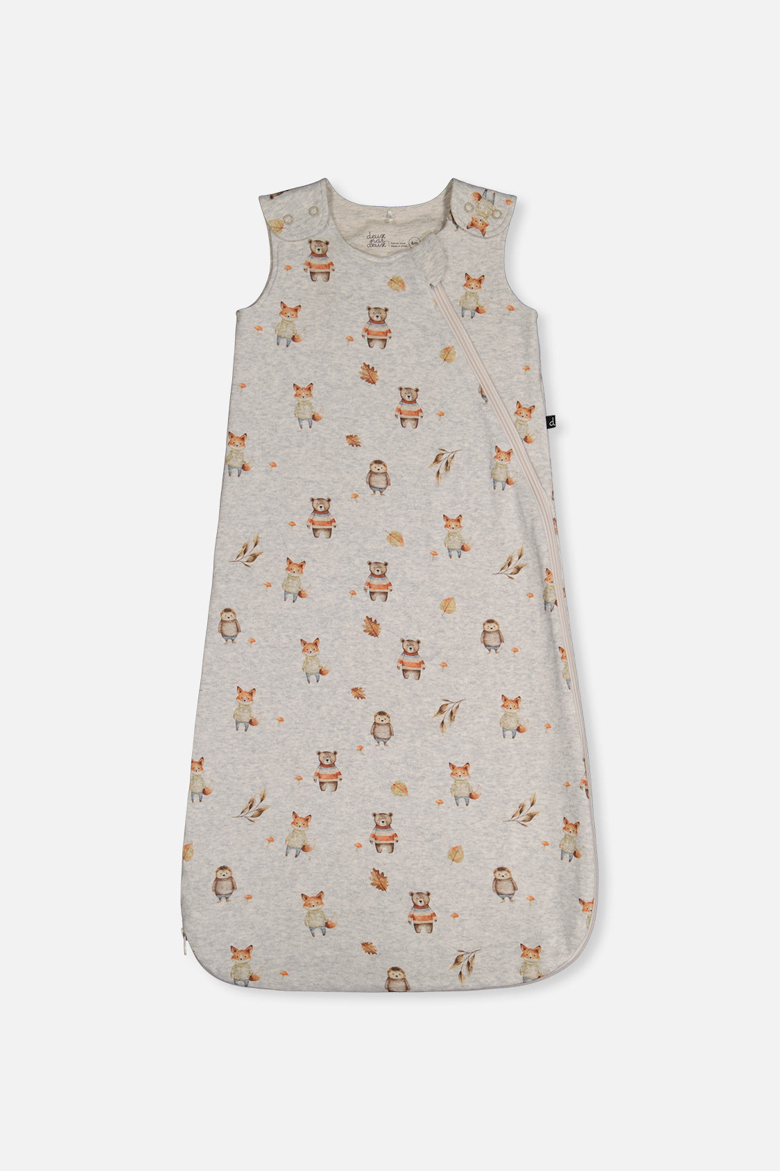 Organic Cotton Sleep Sack Beige Animal Print - J20ASB_2J240