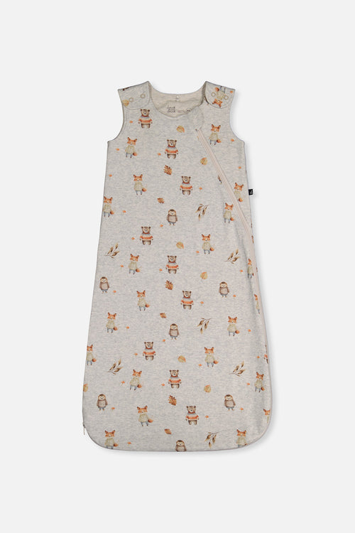 Organic Cotton Sleep Sack Beige Animal Print - J20ASB_2J240