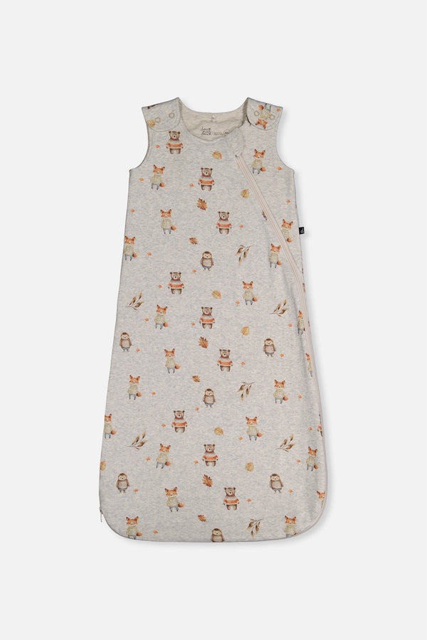 Organic Cotton Sleep Sack Beige Animal Print - J20ASB_2J240