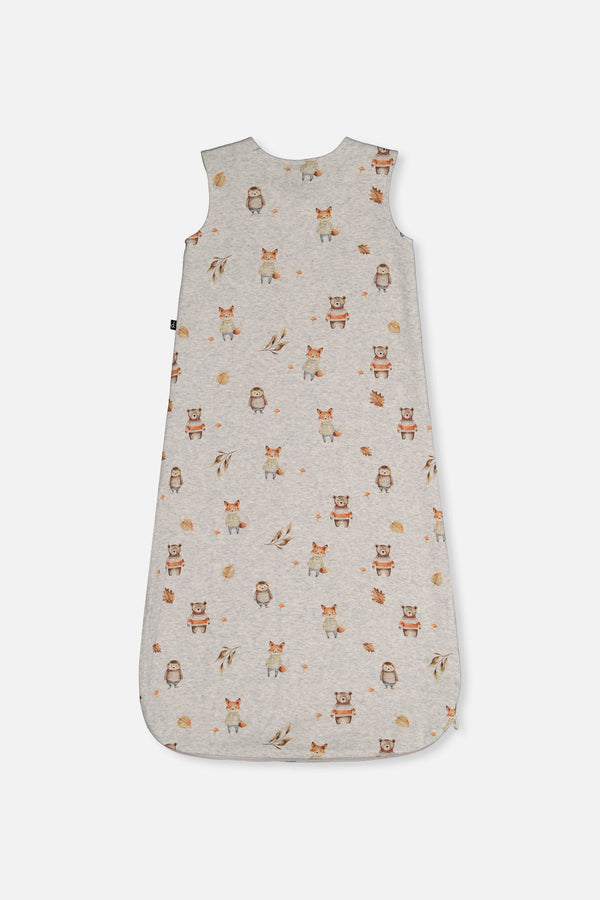 Organic Cotton Sleep Sack Beige Animal Print - J20ASB_2J240