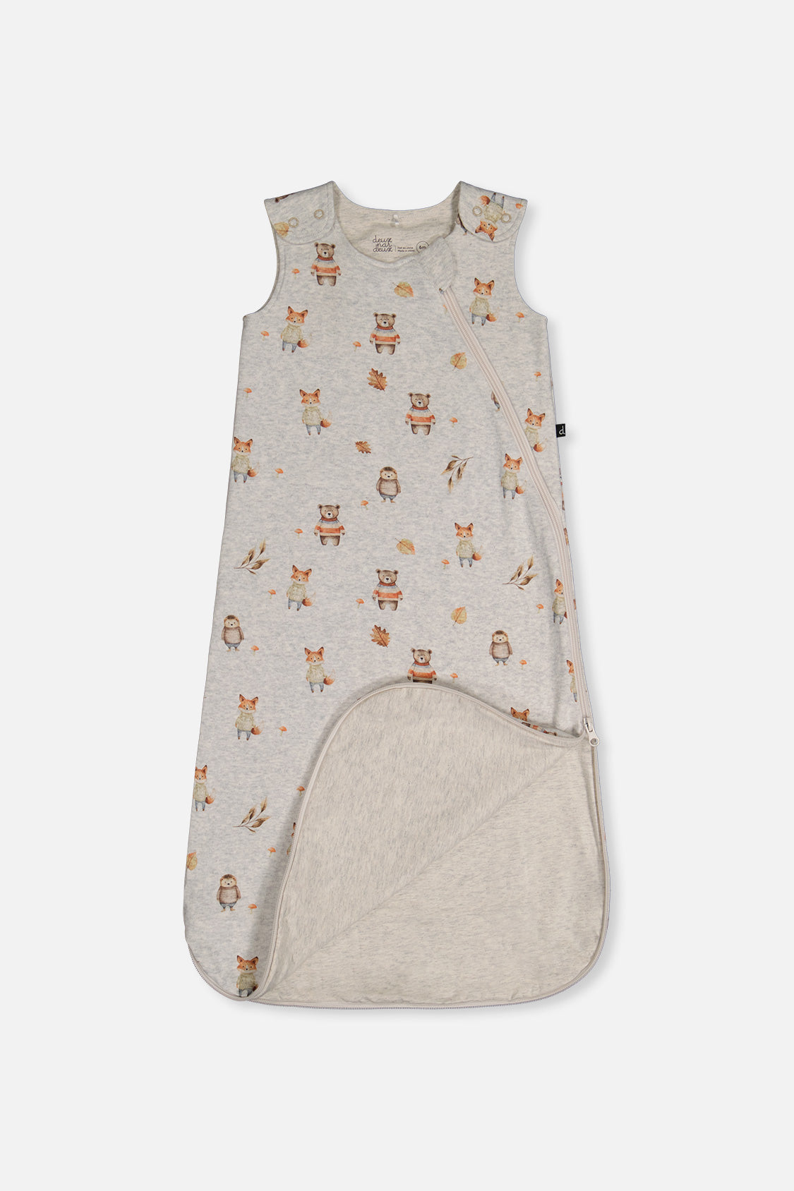 Organic Cotton Sleep Sack Beige Animal Print - J20ASB_2J240